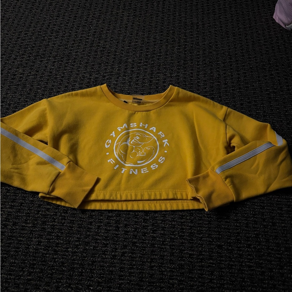 Gymshark Yellow Cropped Sweatshirt